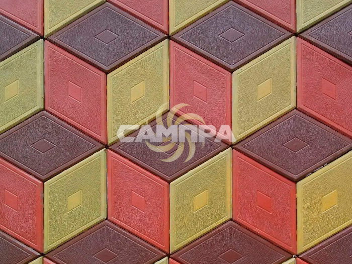 Форма тротуарной плитки Ромб узорчатый фото 5